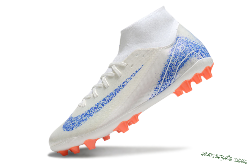 Nike Mercurial Superfly 10 Academy FG High-Tops Football Boots - White/Blue/Orange 5