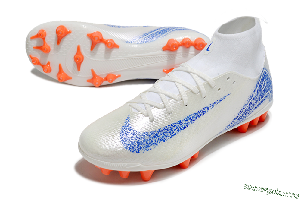 Nike Mercurial Superfly 10 Academy FG High-Tops Football Boots - White/Blue/Orange 3