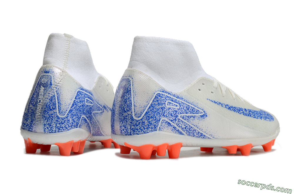 Nike Mercurial Superfly 10 Academy FG High-Tops Football Boots - White/Blue/Orange 6