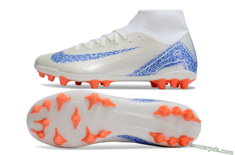 Nike Mercurial Superfly 10 Academy FG High-Tops Football Boots - White/Blue/Orange 0