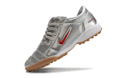 Nike Total 90 II TF Low-Tops Football Shoes - Silver/Red/Brown