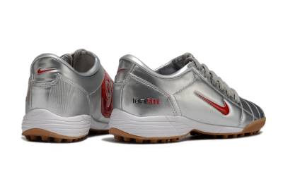 Nike Total 90 II TF Low-Tops Football Shoes - Silver/Red/Brown