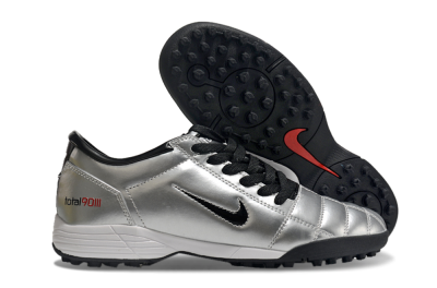 Nike Total 90 II TF Low-Tops Football Shoes - Silver/Black/Red