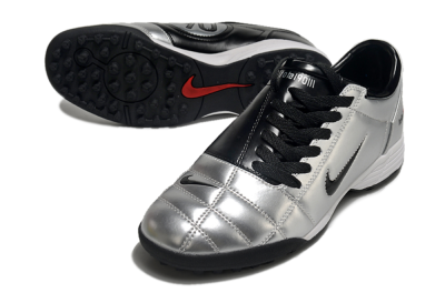 Nike Total 90 II TF Low-Tops Football Shoes - Silver/Black/Red