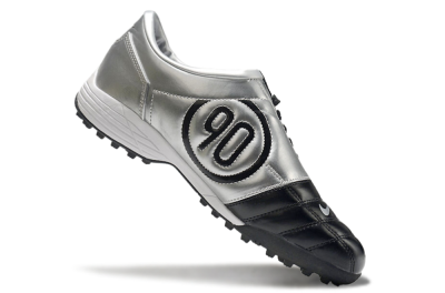 Nike Total 90 II TF Low-Tops Football Shoes - Silver/Black/Red