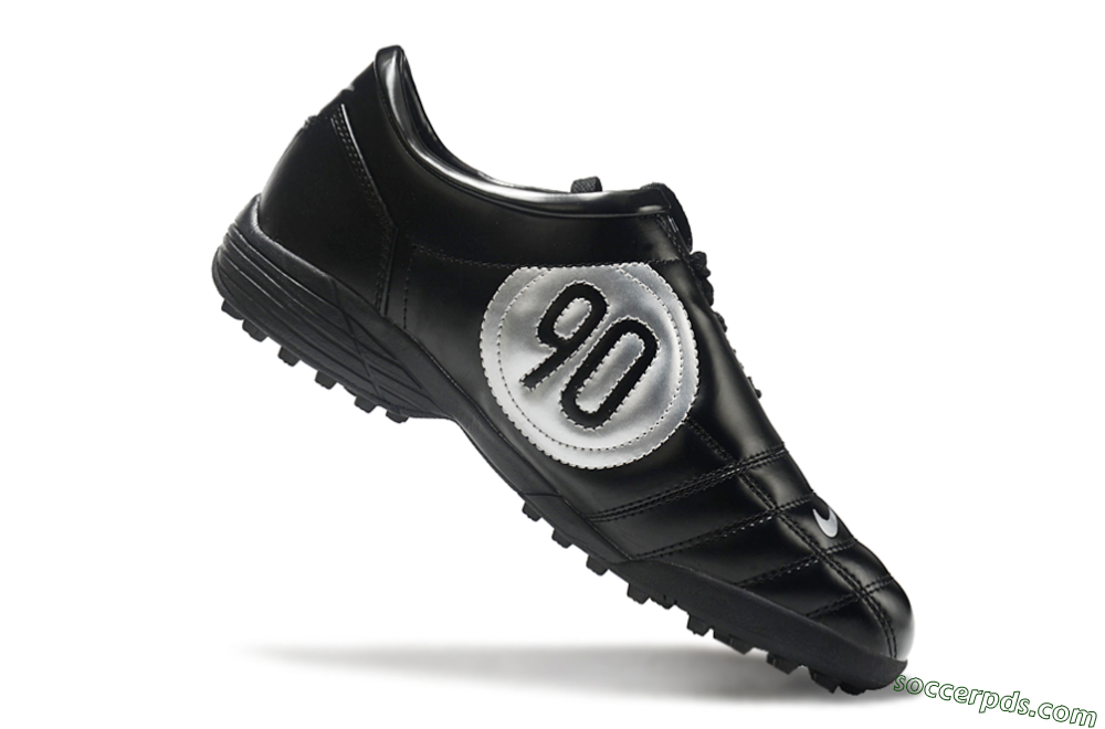 Nike Total 90 II TF Low-Tops Football Shoes - Black/White/Red 4