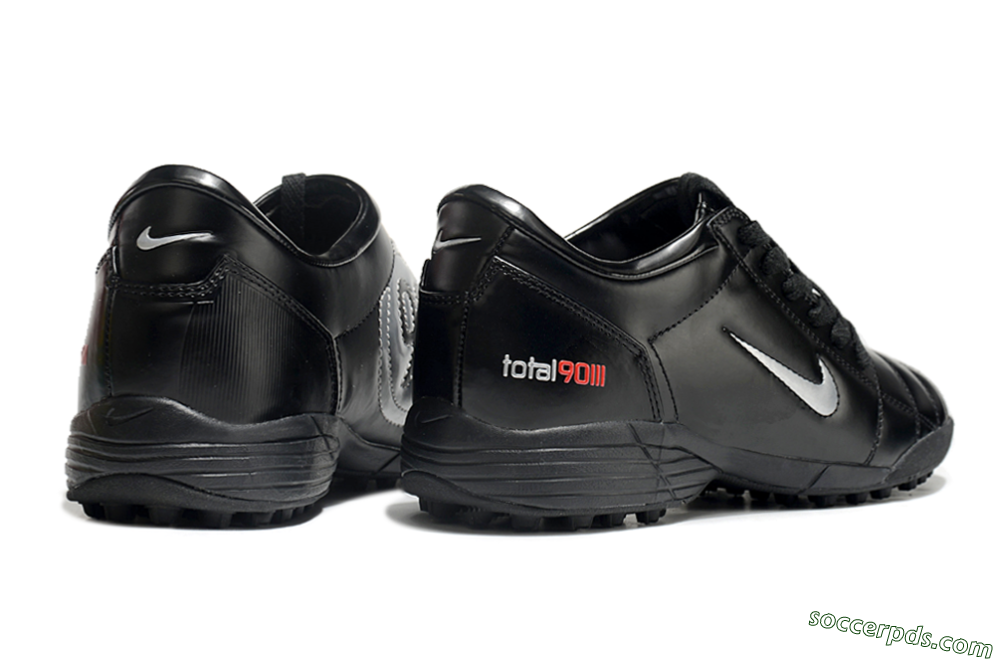 Nike Total 90 II TF Low-Tops Football Shoes - Black/White/Red 6
