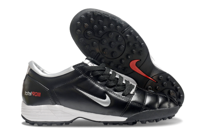 Nike Total 90 II TF Low-Tops Football Shoes - Black/Silver/Red