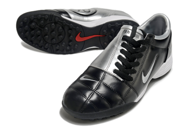 Nike Total 90 II TF Low-Tops Football Shoes - Black/Silver/Red