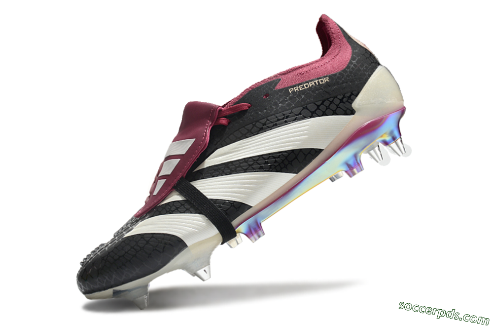Adidas Predator Elite Foldover Tongue SG Low-Tops Football Boots - Black/White/Red 5