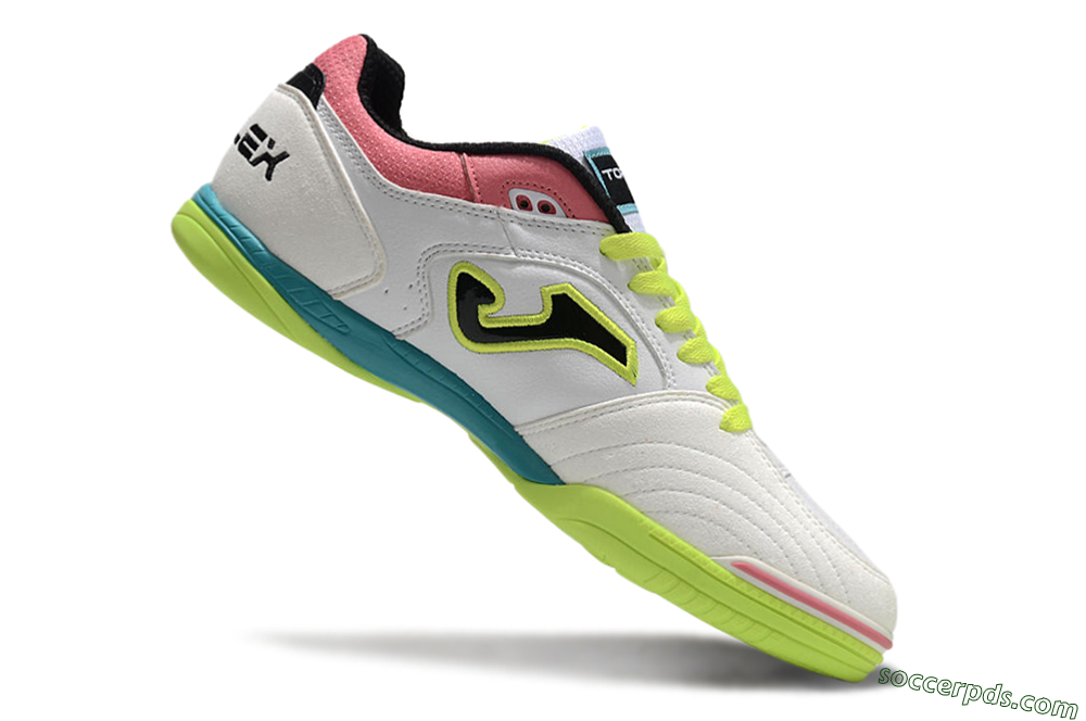 Joma Top Flex 920 IC Low-Tops Football Shoes - White/Yellow/Blue 4