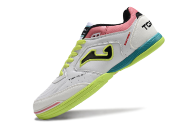 Joma Top Flex 920 IC Low-Tops Football Shoes - White/Yellow/Blue