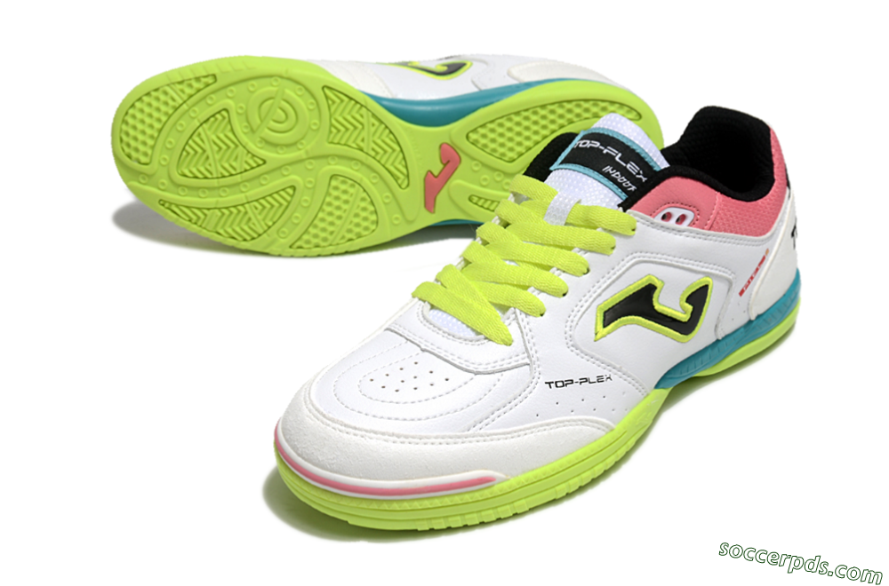 Joma Top Flex 920 IC Low-Tops Football Shoes - White/Yellow/Blue 3