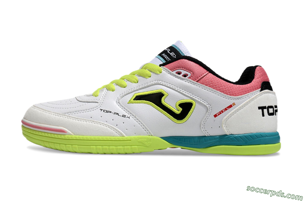 Joma Top Flex 920 IC Low-Tops Football Shoes - White/Yellow/Blue 2