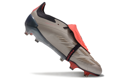 Adidas Predator Elite Foldover Tongue FG Low-Tops Football Boots - Platinum Metallic/Aurora Black/Carbon