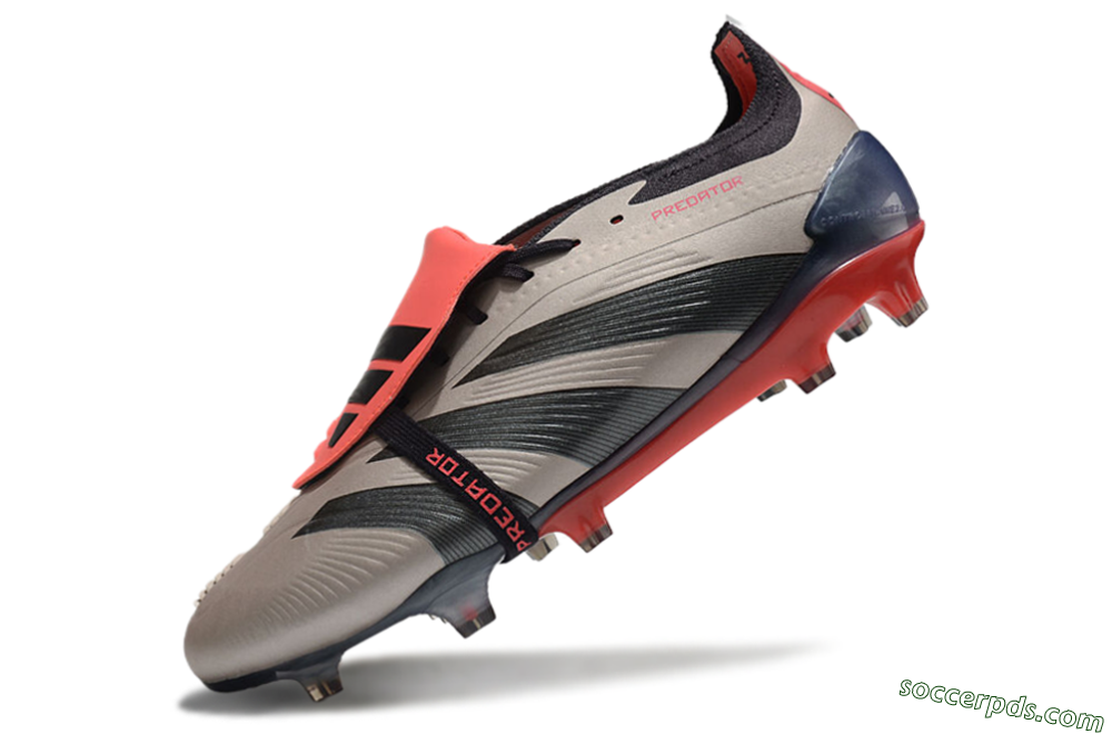 Adidas Predator Elite Foldover Tongue FG Low-Tops Football Boots - Platinum Metallic/Aurora Black/Carbon 5