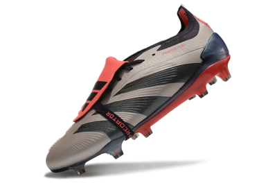 Adidas Predator Elite Foldover Tongue FG Low-Tops Football Boots - Platinum Metallic/Aurora Black/Carbon