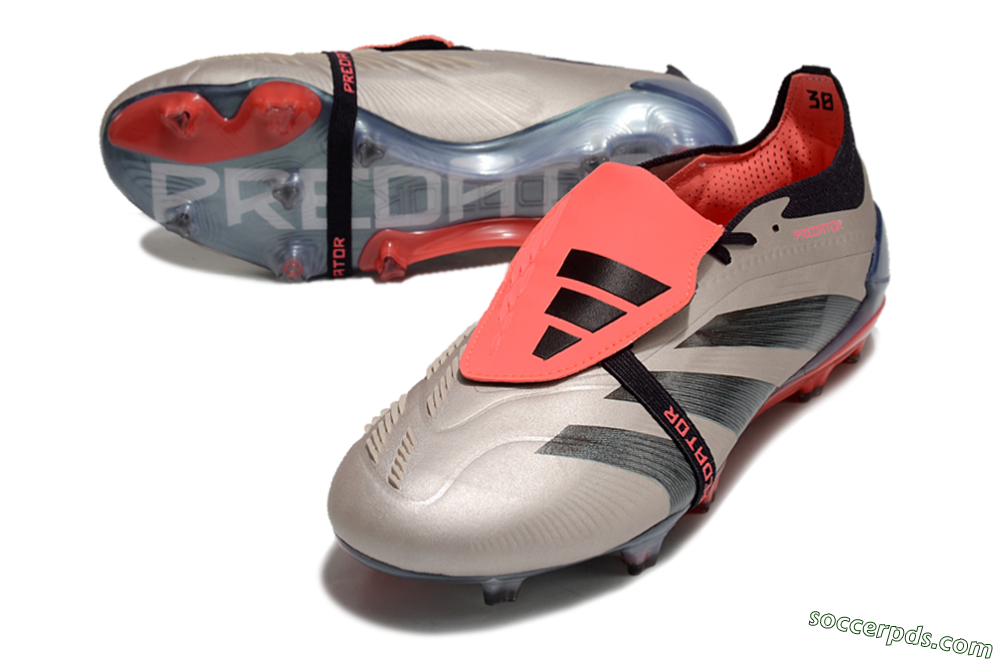 Adidas Predator Elite Foldover Tongue FG Low-Tops Football Boots - Platinum Metallic/Aurora Black/Carbon 3