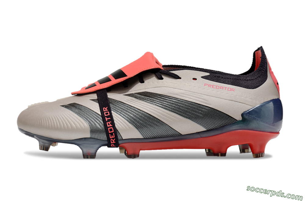 Adidas Predator Elite Foldover Tongue FG Low-Tops Football Boots - Platinum Metallic/Aurora Black/Carbon 2