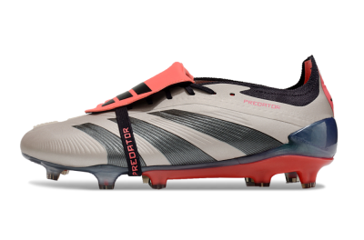 Adidas Predator Elite Foldover Tongue FG Low-Tops Football Boots - Platinum Metallic/Aurora Black/Carbon