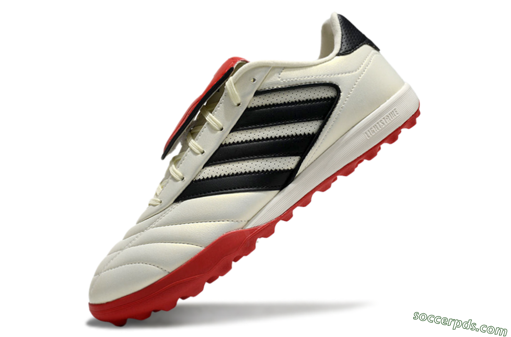 Adidas Copa Gloro 2 TF Low-Tops Football Shoes - Ivory/Core Black/Solar Red 5