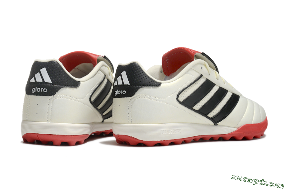 Adidas Copa Gloro 2 TF Low-Tops Football Shoes - Ivory/Core Black/Solar Red 6