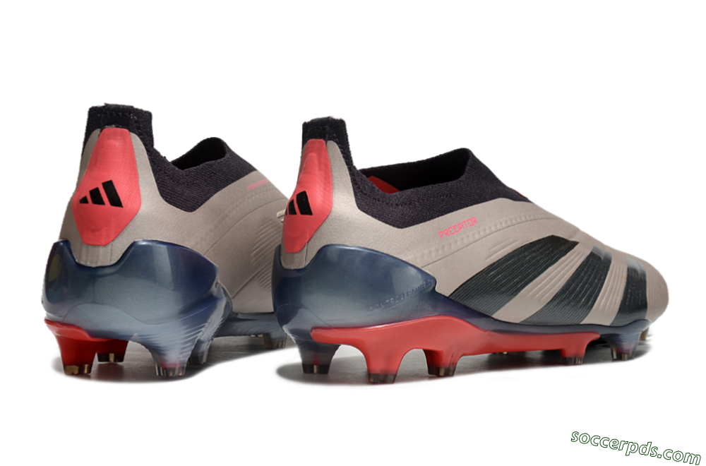 Adidas Predator Elite Laceless FG Low-Tops Football Boots - Platinum Metallic/Aurora Black/Carbon 6
