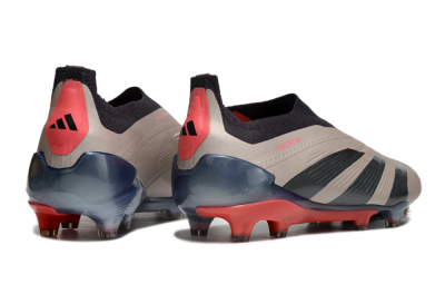 Adidas Predator Elite Laceless FG Low-Tops Football Boots - Platinum Metallic/Aurora Black/Carbon