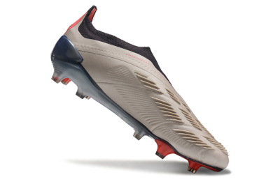 Adidas Predator Elite Laceless FG Low-Tops Football Boots - Platinum Metallic/Aurora Black/Carbon