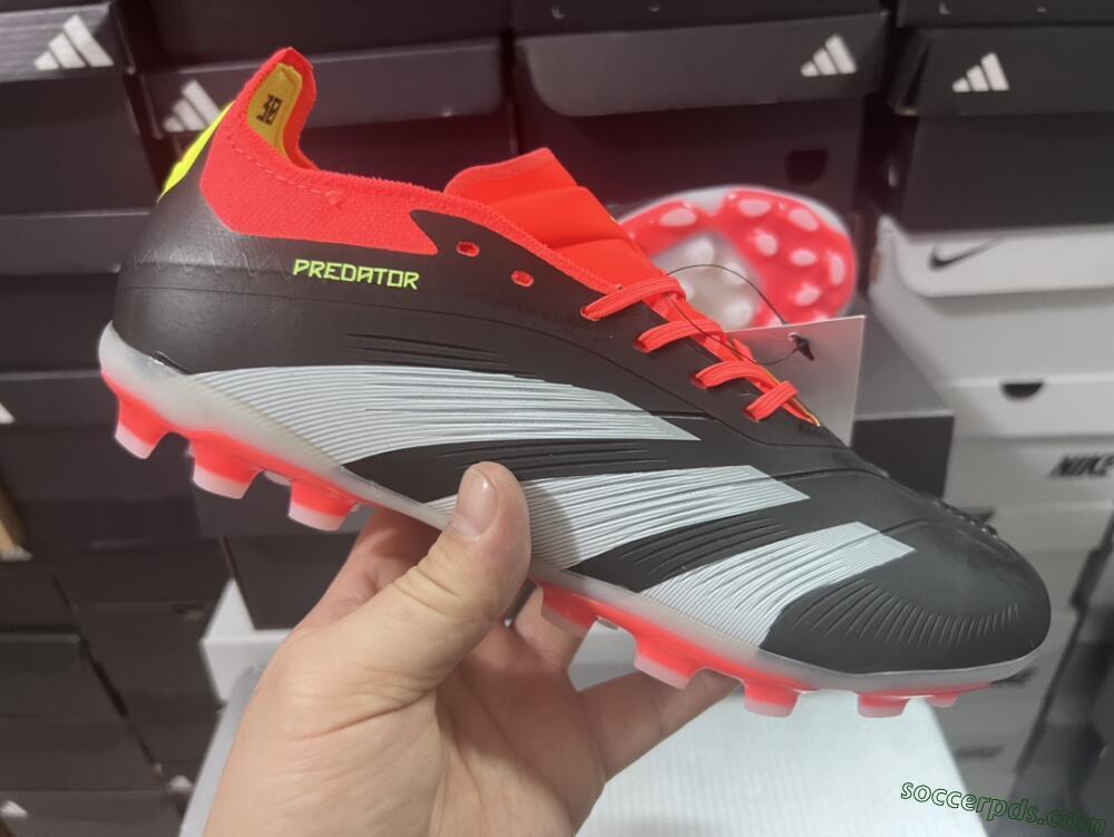 Adidas Predator 24 Elite AG Low-Tops Football Boots - Black/white/Red/Yellow