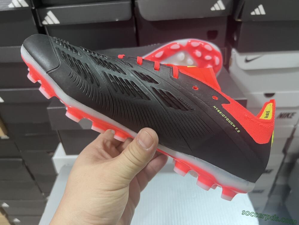 Adidas Predator 24 Elite AG Low-Tops Football Boots - Black/white/Red/Yellow