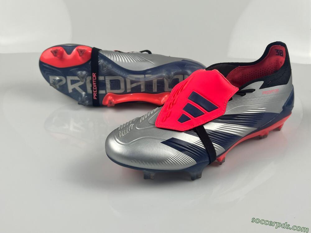 Adidas Predator Elite Foldover Tongue FG Low-Tops Football Boots - Silver/Blue/Red