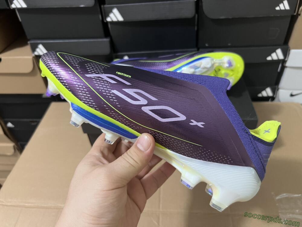 Adidas F50+ Lightstrike Pro FG Low-Tops Football Boots - Purple/Yellow/Blue