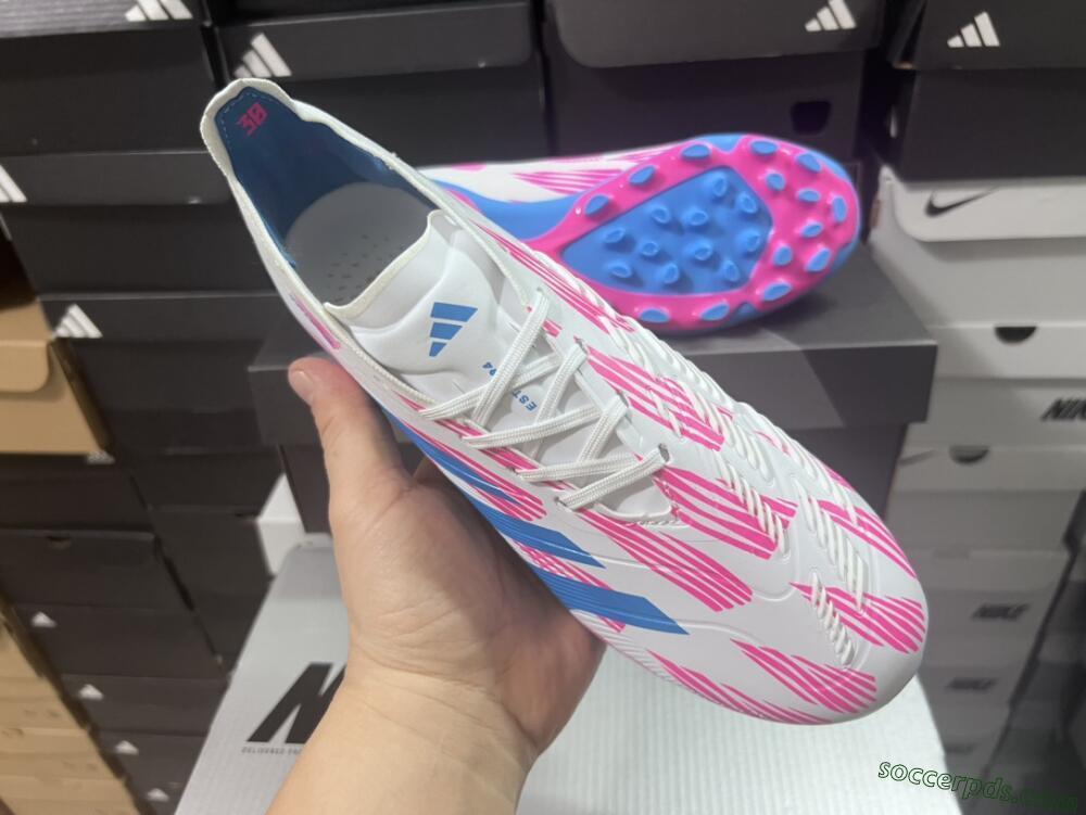 Adidas Predator Elite 24 MG Low-Tops Football Boots - White/Blue/Pink