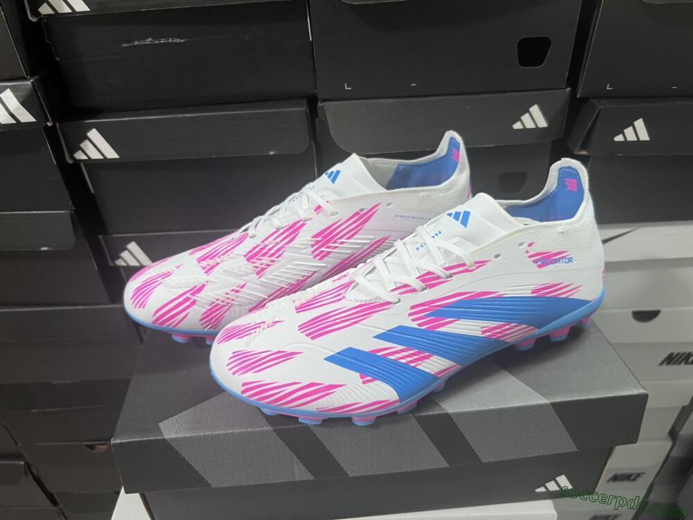 Adidas Predator Elite 24 MG Low-Tops Football Boots - White/Blue/Pink