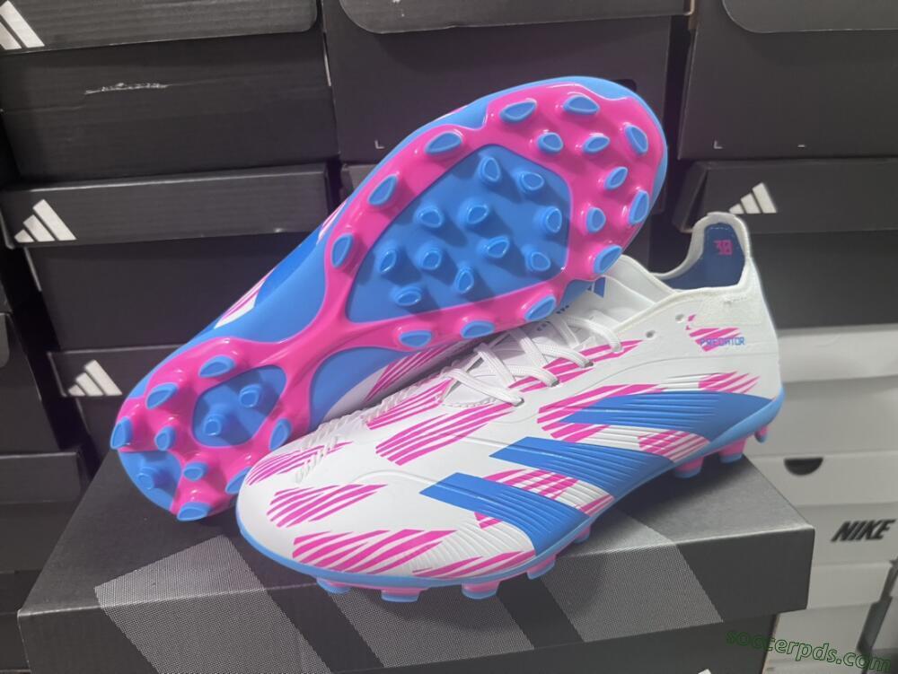 Adidas Predator Elite 24 MG Low-Tops Football Boots - White/Blue/Pink