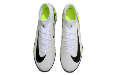 Nike Air Zoom Mercurial Superfly 10 Elite TF High-Tops Football Shoes - White/Black/Yellow