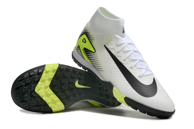 Nike Air Zoom Mercurial Superfly 10 Elite TF High-Tops Football Shoes - White/Black/Yellow