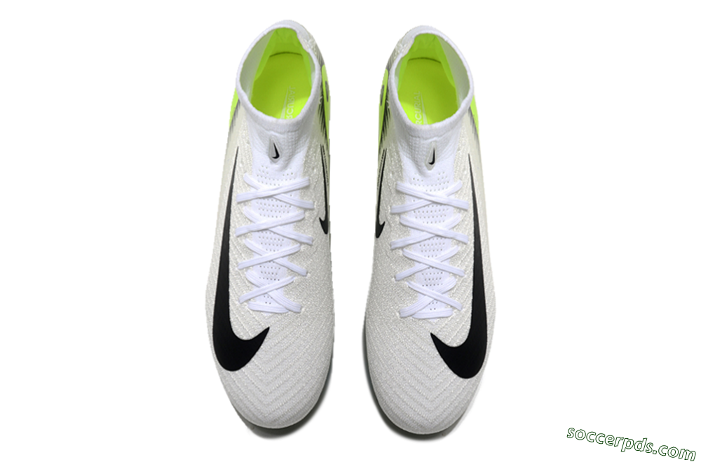 Nike Air Zoom Mercurial Superfly 10 Elite FG High-Tops Football Boots - White/Black/Yellow/Gold 4