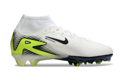 Nike Air Zoom Mercurial Superfly 10 Elite FG High-Tops Football Boots - White/Black/Yellow/Gold