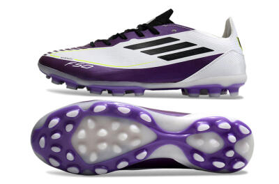 Messi x Adidas F50 Elite MG Low-Tops Football Boots - White/Black/Purple