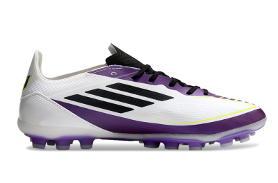 Messi x Adidas F50 Elite MG Low-Tops Football Boots - White/Black/Purple