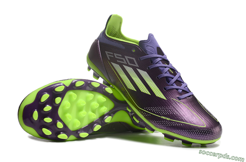 Adidas F50 Elite MG Low-Tops Football Boots - Purple/Yellow 3