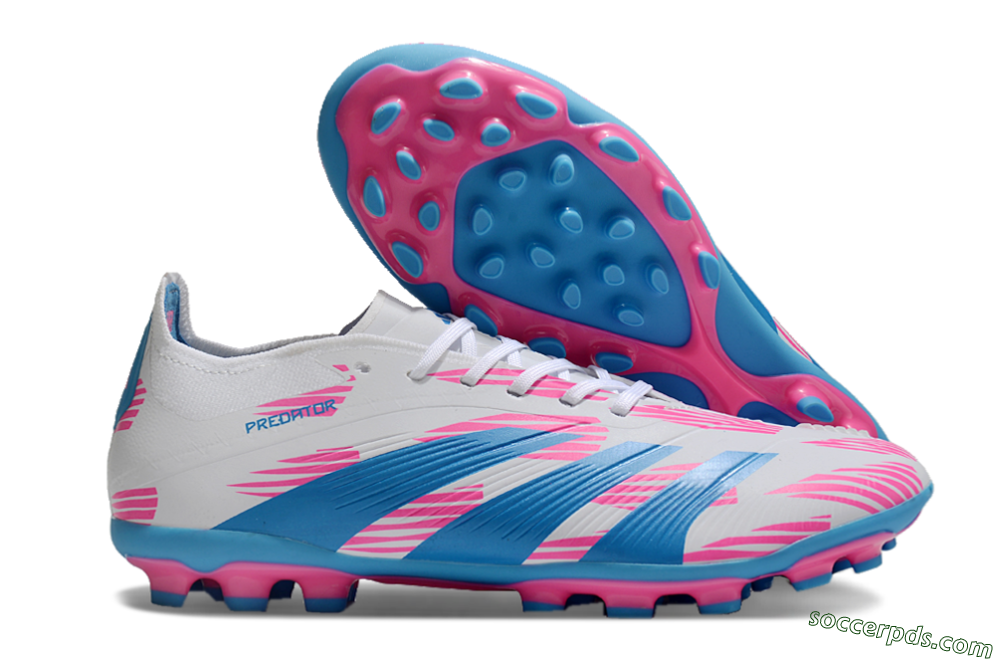 Adidas Predator Elite 24 MG Low-Tops Football Boots - White/Blue/Pink 1