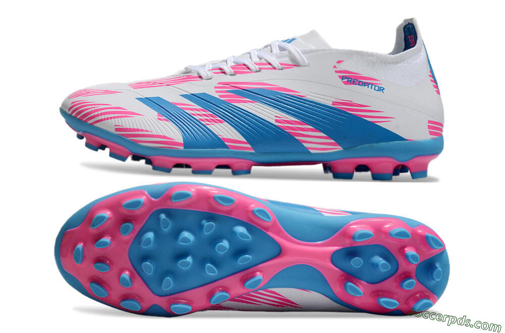 Adidas Predator Elite 24 MG Low-Tops Football Boots - White/Blue/Pink 0