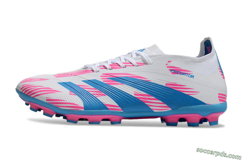 Adidas Predator Elite 24 MG Low-Tops Football Boots - White/Blue/Pink 2
