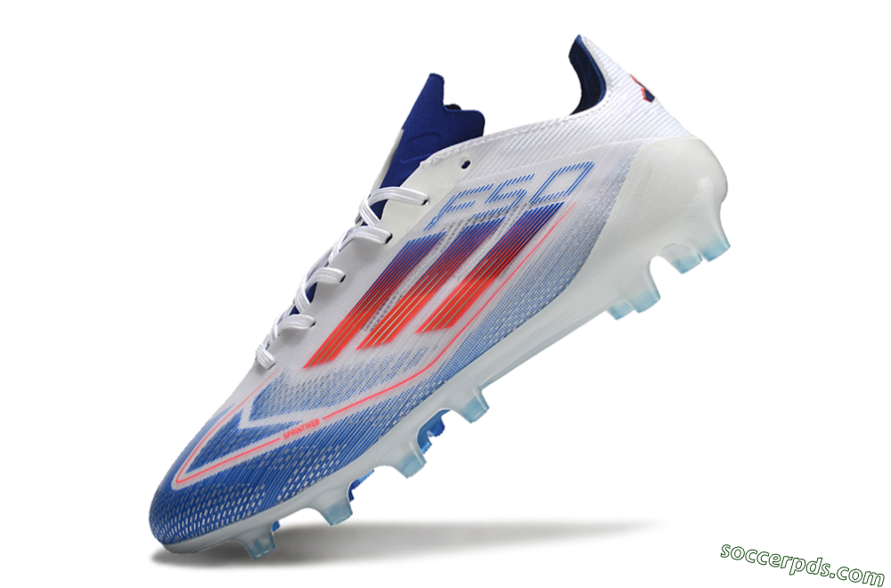 Adidas F50 Elite AG Low-Tops Football Boots - White/Blue/Red 6