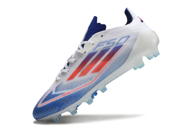 Adidas F50 Elite AG Low-Tops Football Boots - White/Blue/Red