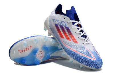 Adidas F50 Elite AG Low-Tops Football Boots - White/Blue/Red