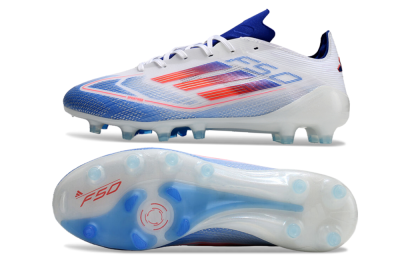 Adidas F50 Elite AG Low-Tops Football Boots - White/Blue/Red